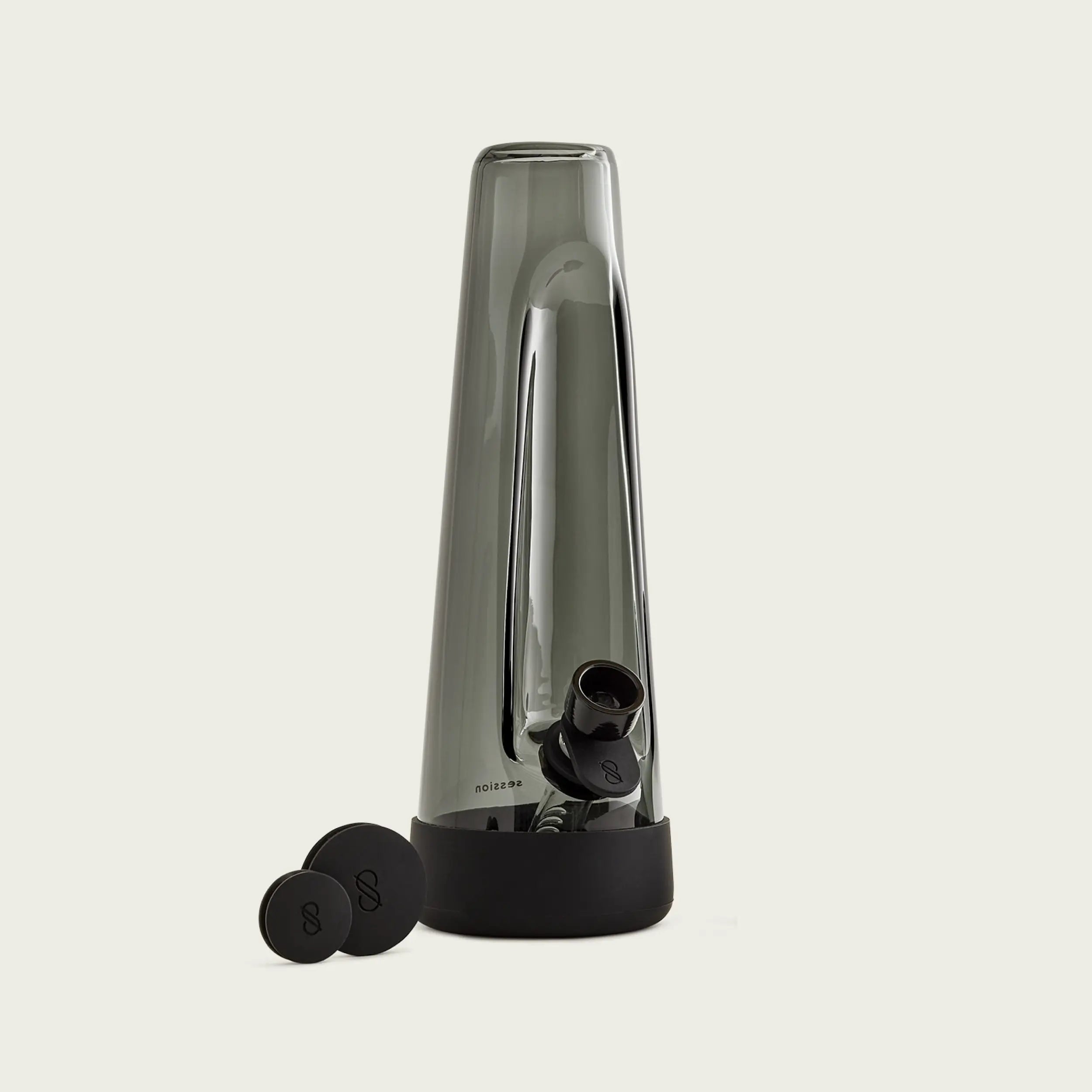 Elevate Your Smoking Experience with Session's Ash Black Designer Series Bong.