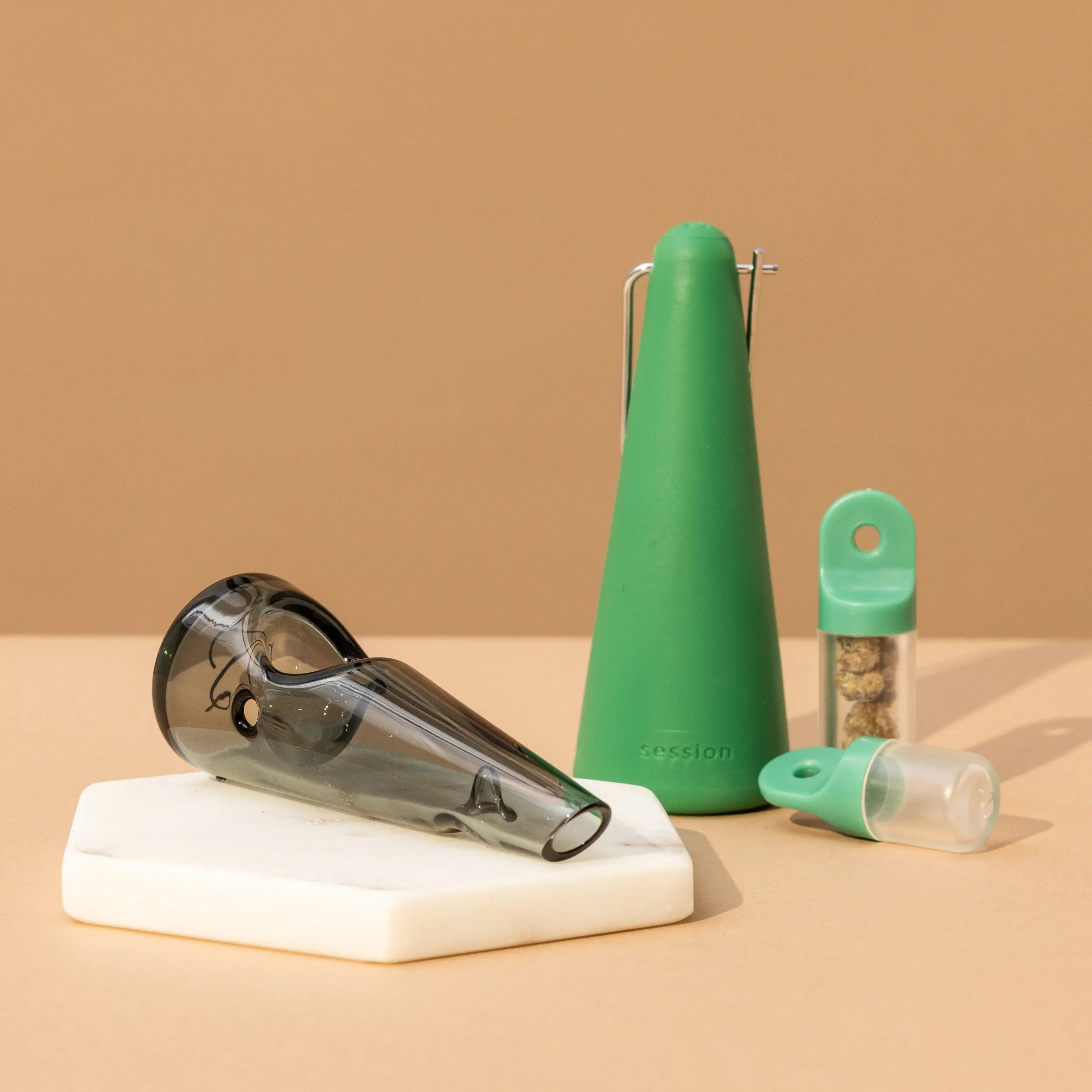 Premium Quality Smoking Pipe in Desire Green by Session Goods.