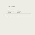 sizing guide for 'it's 4:20' embroidered bucket hat