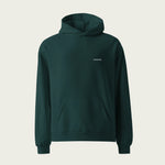 Front view of a pine green hoodie with the Session logo centered on the chest.