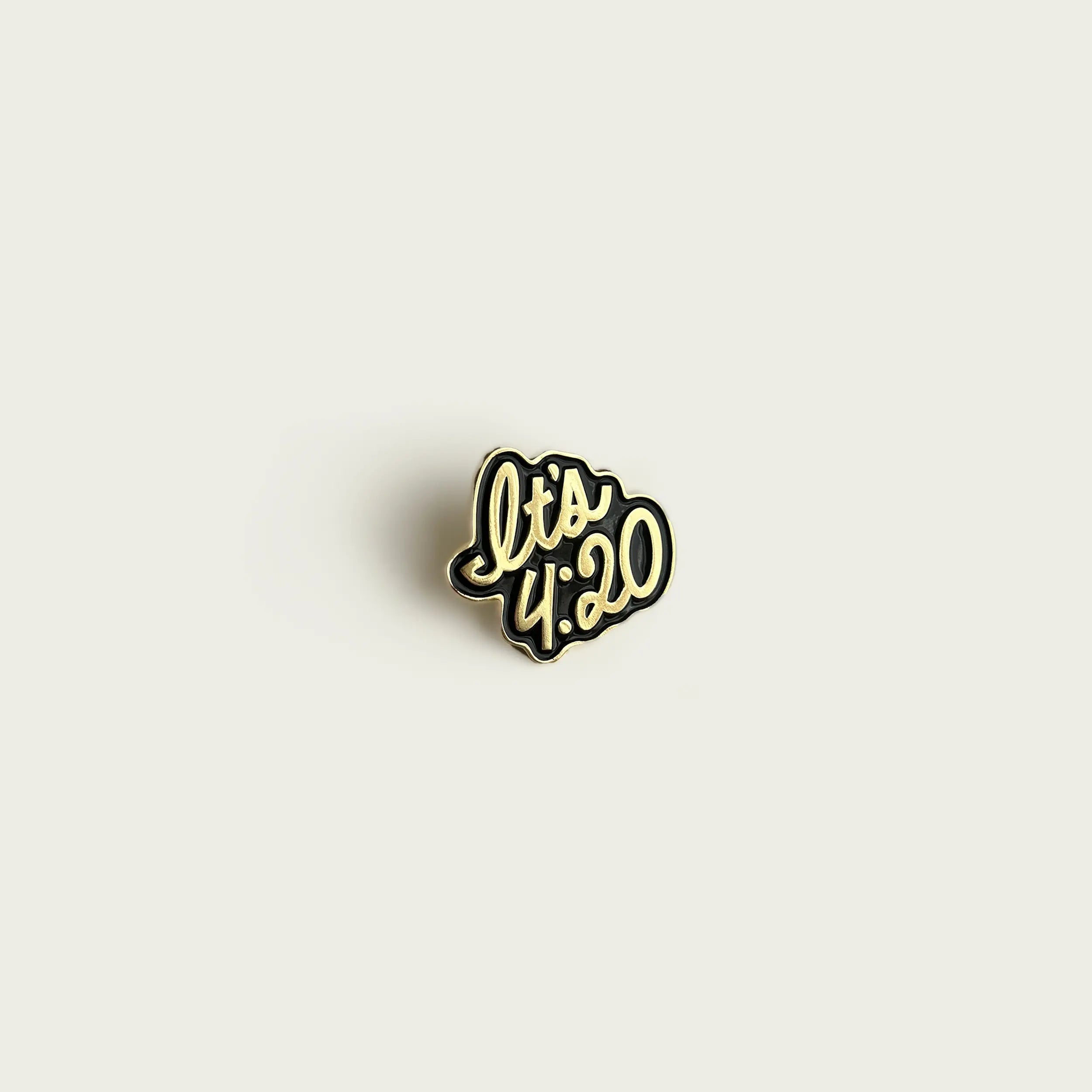 It's 4:20' enamel pin for cannabis enthusiasts