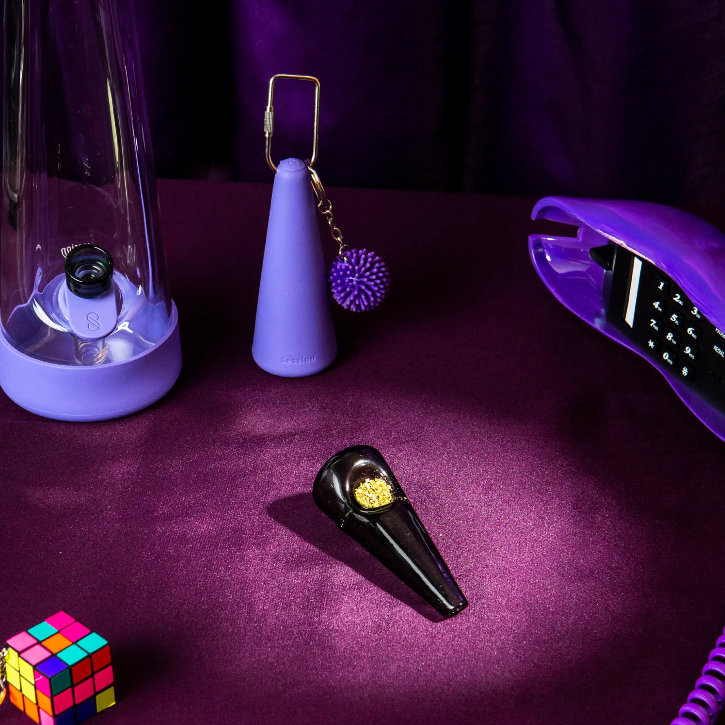 Premium Quality Smoking Pipe in Moonlight Purple by Session Goods.