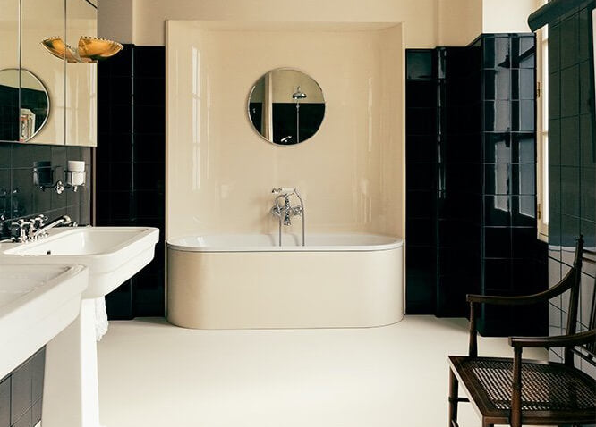 Beautiful Parisian bathtub, indulging in our favorite relaxation products