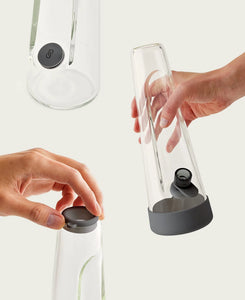 Glass water bong and silicone accessories