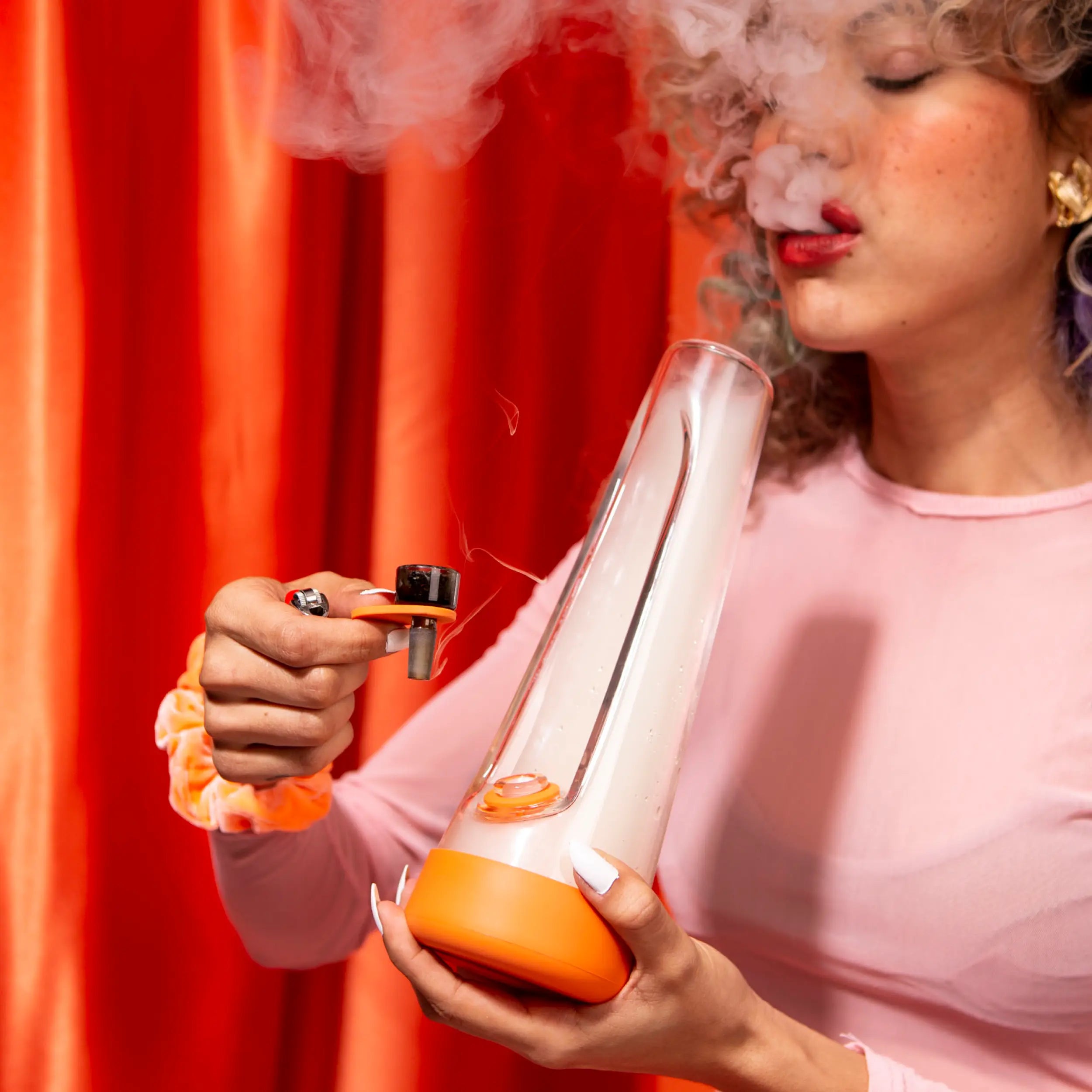 its 4:20! Sale, up to 50% off model smoking from a session goods bong in horizon orange colorways.