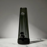 10-inch Session Goods Designer Bong in Ash black featuring high-gloss borosilicate glass and matching black silicone accents.