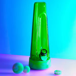 Experience the Radiance of the Designer Series Glow Green Bong.