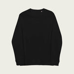 Minimalist black sweatshirt with ‘Do Nothing’ embroidered in clean, simple text.