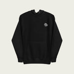 Comfortable black hoodie by Session Goods with ‘It’s 4:20’ embroidered on chest.