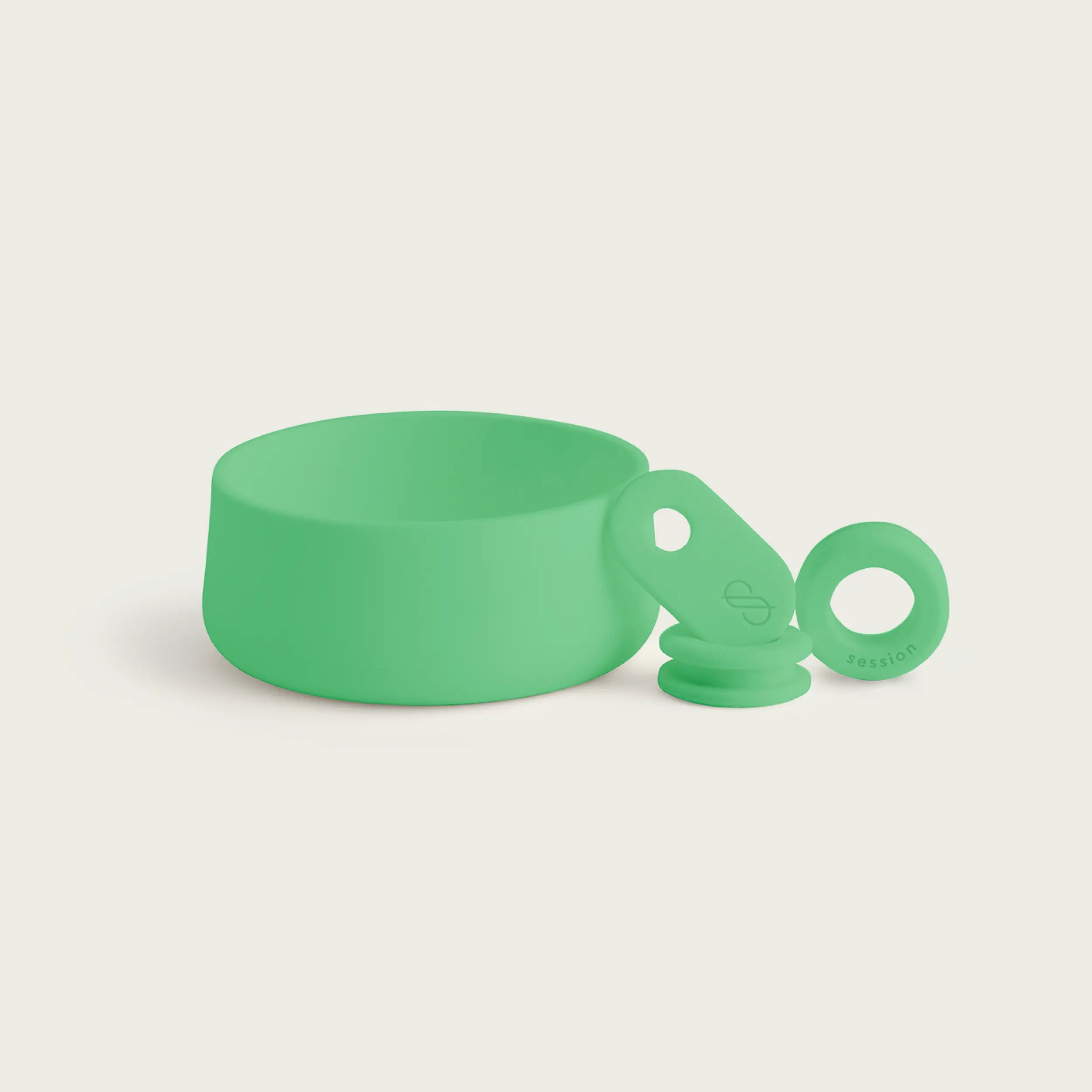 A set of silicone accs. Glow lime green silicone accessories for a water pipe